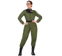 Déguisement Aviateur Militaire Femme Xl Vert
