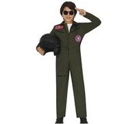 déguisement aviateur pilote de chasse enfant - 7/9 ans - vert - générique 83293 Vert G