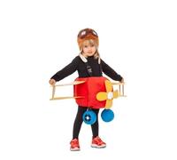 Mom Pilot Plane Kids Costume Orange 3-4 Years Enfants