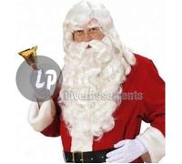 Perruque Pere Noel Luxe Naturel + Moustache + Barbe + Cache Sourcils G