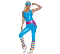 Déguisement Barbie Aérobique Femme - Taille: Medium Bleu