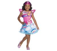 Barbie Déguisement Fée Dreamtopia – rose, robe sans manches, ailes et tiare – 5/6 ans