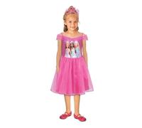 Déguisement - Barbie Princesse - Tulle rose - Robe tutu sans manches - Diadème inclus 5-6 ans