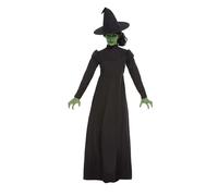 Smiffys Costume de la méchante sorcière, Noir, avec robe et chapeau Halloween