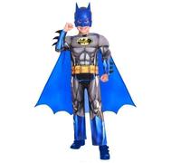 Déguisement - BATMAN - Batman The Brave and the Bold - 10-12 ans - Combinaison rembourrée - Masque plastique 3-4 ans
