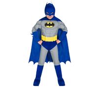Déguisement Batman Musclé Enfant - Taille: 4 - 6 Ans (110 Cm) Bleu