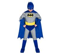 Déguisement Batman Musclé Enfant - Taille: 8-10 Ans (128-134 Cm) Bleu