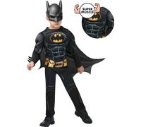 Rubie's Déguisement Batman 80 ans – Combinaison matelassée, cape détachable, masque – M 5-6 Noir