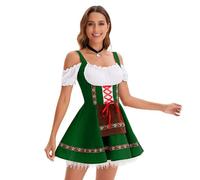 Deguisement Bavaroise Femme Traditionnel Oktoberfest À Carreaux Humour Vert Cadeau Drole Bieres Dirndl a Carreaux Fete de La Biere Bavarois Robe Bavaroise Femme Dirndl Costume Oktoberfest Vert L