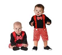 Déguisement bébé garçon Souris - combishort noir et rouge à pois, nœud papillon (24 mois) 12 ans