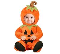 Déguisement bébé - Halloween - Citrouille - Combinaison douce - Capuche feuillue - 12/18 mois 12-18 mois