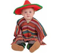 Déguisement bébé - Méxicain - Poncho et chapeau - Multicolore - Intérieur - Mixte 6-12 mois