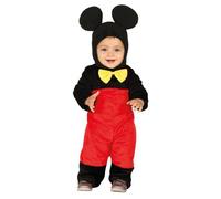 FIESTAS GUIRCA | Costume Souris Bébé (18-24 mois) - Bonnet et Combinaison pour Bébé Garçon - Idéal pour Fêtes, Événements et Célébrations de Souris - Costumes Enfant - Noir et Rouge
