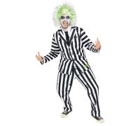 Déguisement - Beetlejuice - Costume 3 pièces - Rayures noir et blanc - Homme L M