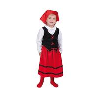 Déguisement Bergère Rouge Et Noire Pour Fille (Taille 1-2a) Multicolore