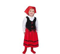Déguisement Bergère Rouge Et Noire Pour Fille (Taille 6-12m) Multicolore