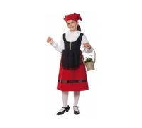 Déguisement bergère villageoise fille 7-9 ans (robe, coiffe) - costume - panoplie fille - carnaval - fête