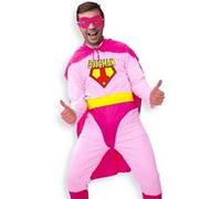 Déguisement - Biteman - Rose - Costume - Humour - fête - Enterrement de vie de garçon - Taille unique adulte Rose