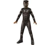 Rubie's Déguisement enfant Black Panther – Officiel Marvel – 9-10 ans – Combinaison & Masque – Noir