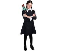 Déguisement Black Wednesday Addams fille - FIESTA Y CARNAVAL, SL - 9 ans - Noir 9 ans