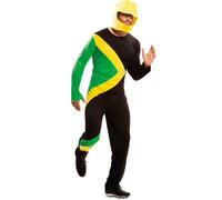 Déguisement - Bobsleigh Jamaïcain adulte - Multicolore - Intérieur - EUROCARNAVALES, SA S