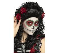 Déguisement - BOLAND BV - Perruque de Dia de Los Muertos Roses - Rose - Adulte - Femme - Noir