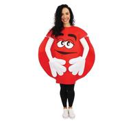 DÉGUISEMENT BONBON ROND ROUGE ADULTE TAILLE UNIQUE