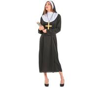 Déguisement Bonne Soeur Femme - Smiffys - Taille XL - Robe et Coiffe - Intérieur