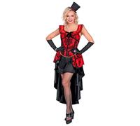Déguisement Burlesque Robe Asymétrique Rouge Femme Rouge, Bordeaux