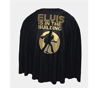 Déguisement cape noire pour adulte The King is in The Building Rock & Roll années 1940 et 1950 Longueur 61 cm