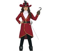Déguisement Capitaine Corsaire Enfant Rouge