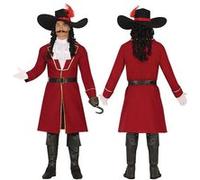 déguisement capitaine corsaire homme - l - rouge - générique 80301 Rouge G