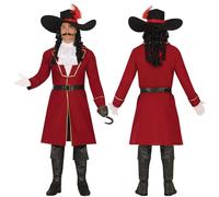 Déguisement Capitaine Corsaire Homme Rouge