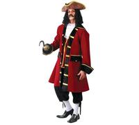 Fiestas Guirca – Costume Capitaine Pirate Adulte (54-56/XL) Veste, Pantalon, Plastron Rouge/Noir