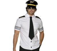Déguisement Capitaine Pilote Homme - M Blanc