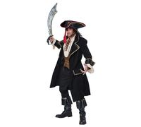 Déguisement Capitaine Pirate Deluxe Noir Homme - Taille: L Noir