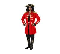 Déguisement Capitaine Pirate Rouge Homme - Marque 211914 - Veste et Chapeau inclus XL