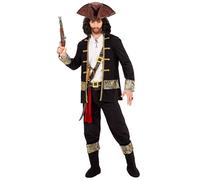 Déguisement Capitaine Pirate Terrible Homme Noir
