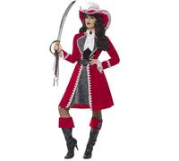 Déguisement Capitaine Rouge Luxe Femme Small Rouge