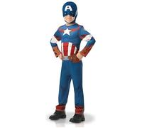 Déguisement Captain America - Avengers - Garçon - Bleu - Polyester 5-6 ans