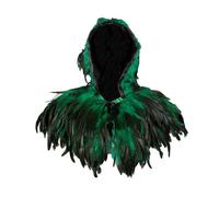 Déguisement Carnaval Cape Unisexe À Capuche Avec Bordure En Plumes Pour Fête De Carnaval Et Mascarade Accessoire De Déguisement Spectaculaire Pour Grande Célébration Et Bal Costumé Déguiseme