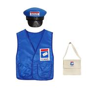 Deguisement Carnaval Enfant Enfants Cosplay Costume Halloween School Season Performance Outfit Courier Postman Jeu De Rôle Vest Hat Backpack Set For Garçons Filles Parfait Pour Les Soirées Enfants