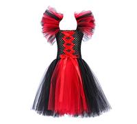 Deguisement Carnaval Fille Robe Sorcière Noire, Costume Halloween Vampire Gothique, Tenue Fête Morts Enfant, Vêtement Cosplay Mystérieux(B, 2)