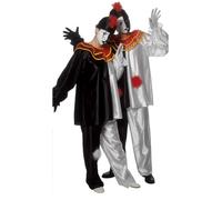 Déguisement Carnaval - WIDMANN - Costume Pierrot Unisexe - Blanc Multicolore - Adulte S