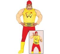 Déguisement Catcheur Adulte - NO NAME - Hulk Hogan - Jaune - Taille Unique