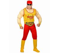 Déguisement Catcheur Homme - Taille: L Jaune
