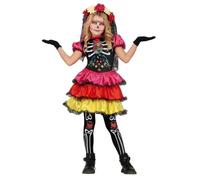 DÉGUISEMENT CATRINA JOUR DES MORTS COLORÉ FILLE 7-9 ans