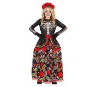 DÉGUISEMENT CATRINA JOUR DES MORTS FLEURI FILLE 5-6 ans