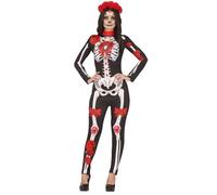 Déguisement Catrina Silhouette - FIESTAS GUIRCA, S.L. - Noir - Femme - Halloween et fêtes terrifiantes M