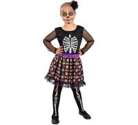 Déguisement Catrina squelette Dia de los muertos fille-123277 - Funidelia - Halloween et Carnaval 10-12 ans